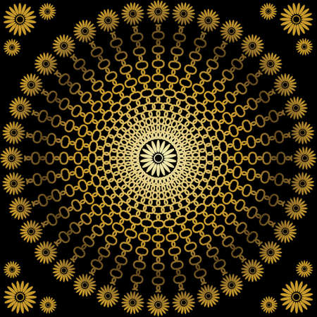 Vector graphic of premium golden mandala. Fit for premium packaging design, decorative and other luxury background.のイラスト素材