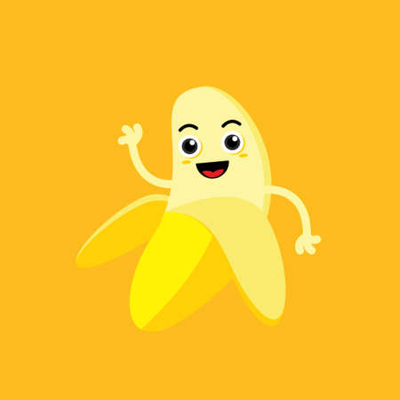 Illustration vector graphic cartoon character of cute bananaのイラスト素材