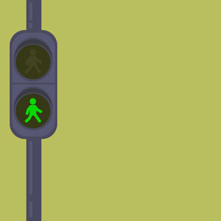Illustration vector graphic of traffic light with green light for people walking.のイラスト素材