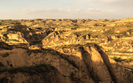 village of Loess Plateauの写真素材