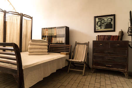 Yanan Zaoyuan Mao Zedong bedroomのeditorial素材