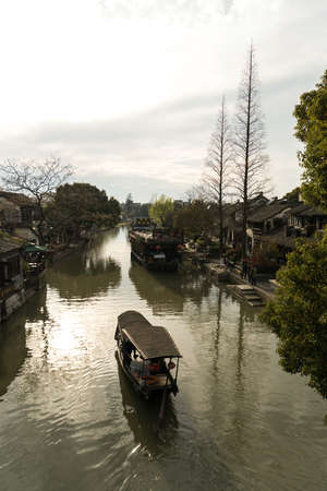 The ancient town of Xitangのeditorial素材