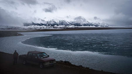 Sayram Lake sceneryのeditorial素材