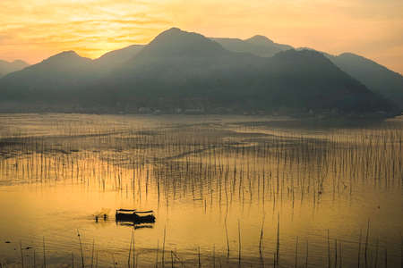 Xiapu sunrise sceneryの写真素材