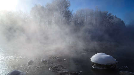 Winter scenery in Northeast Yichunの写真素材