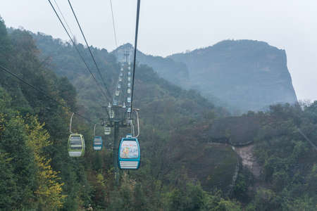 Cable car at mountainsのeditorial素材