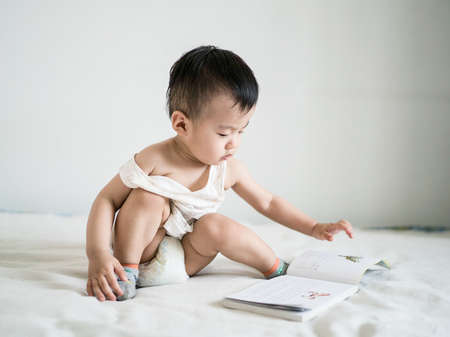 boy reading book