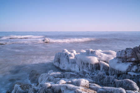 Beidaihe winter coastの写真素材