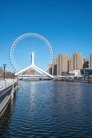 Tianjin Haihe Ferris Wheelのeditorial素材
