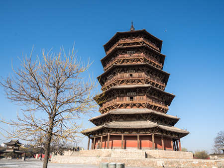 Shanxi Yingxian Wooden Pagodaのeditorial素材