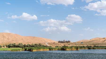 China Badain Jaran Desert Sceneryのeditorial素材