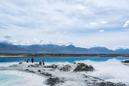 Qinghai Dachaidan Emerald Lake, Qinghai, Chinaのeditorial素材