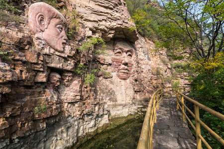 Hongqi Canal Scenic Spot, Linzhou, Henan Province, Chinaのeditorial素材