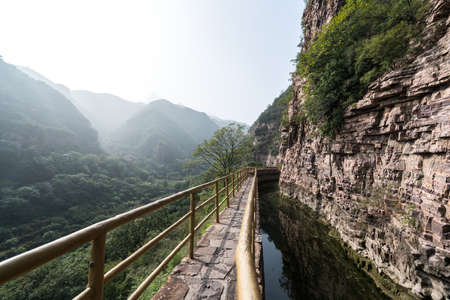 Hongqi Canal Scenic Spot, Linzhou, Henan Province, Chinaのeditorial素材