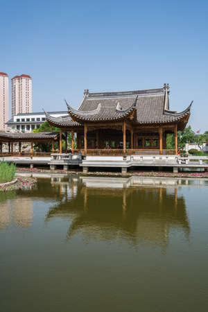 Jiangnan Style Park, Tianjin, Chinaのeditorial素材