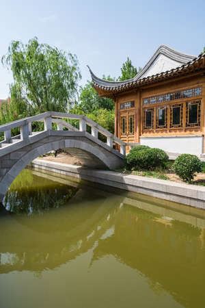 Jiangnan Style Park, Tianjin, Chinaのeditorial素材