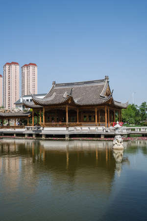 Jiangnan Style Park, Tianjin, Chinaのeditorial素材