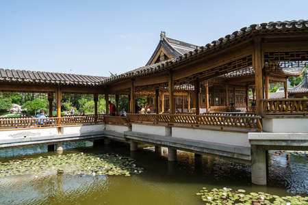Jiangnan Style Park, Tianjin, Chinaのeditorial素材