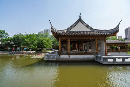 Jiangnan Style Park, Tianjin, Chinaのeditorial素材