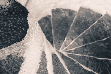 Irish castle spiral staircaseの写真素材