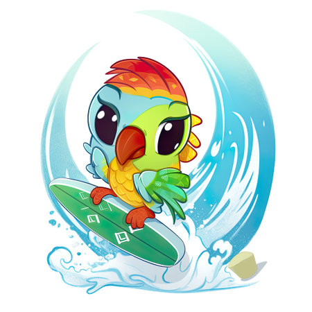 cartoon chibi style, AI generative illustrationの素材