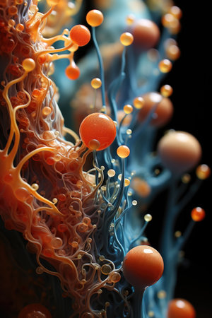 Intimate world of organic details, a visual symphony of shapes and textures.の素材