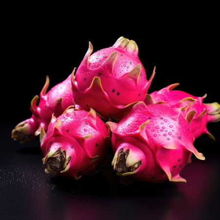 A pile of dragon fruit sitting on top of a table.の素材