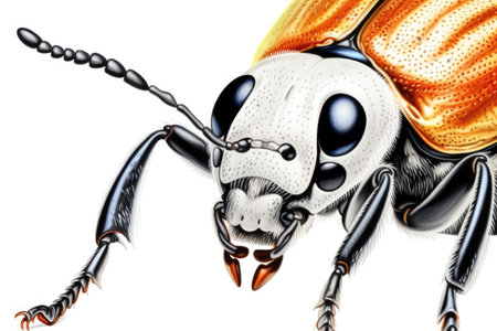 A drawing of a bug with big eyes.の素材