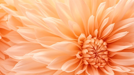 A close up of a flower with a white background. Peach fuzz, color of the year 2024, monochromatic image.の素材