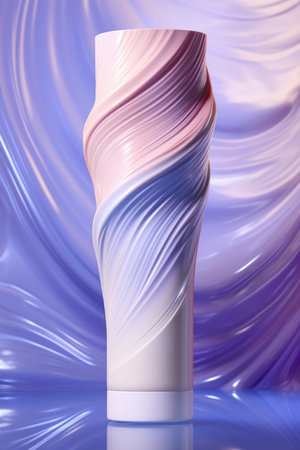 A close up of a vase on a table. The potential of Generative AI as a long-term solution to enhance customer experiences with beauty products.の素材