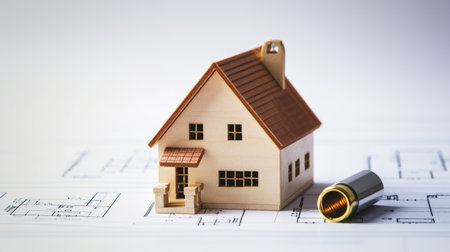 A detailed private house replica, showcasing a meticulous fusion of digital innovation and hands-on craftsmanship.の素材