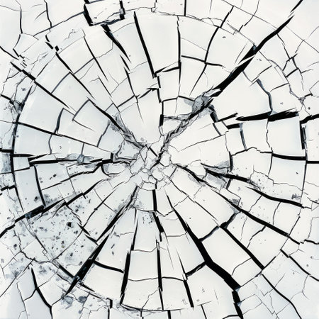 Shattered Glass Texture with Cracked Patterns.の素材