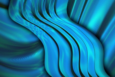 Abstract blue waves one upon another background 3D illustrationsの写真素材