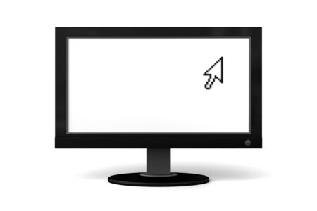 computer monitor on white backgroundの写真素材