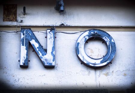 Remains of a wall writing with letters N and Oの写真素材