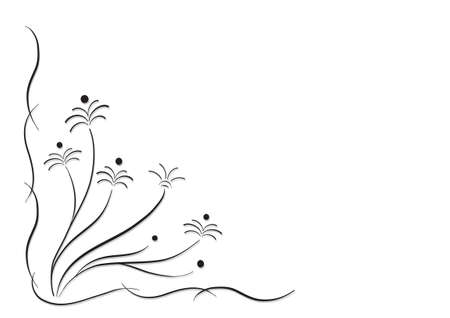 Decorative floral frame isolated on a white background for different purposes.のイラスト素材