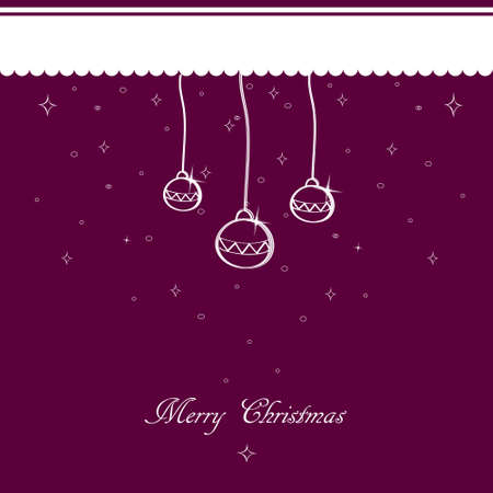 Purple Christmas background vector with Christmas ornamentのイラスト素材