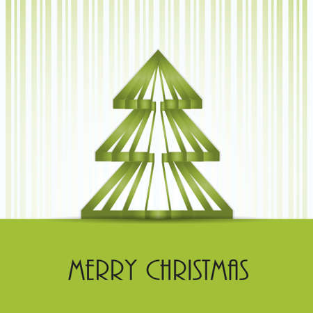 Christmas vector with stripes and christmas tree  EPS10のイラスト素材