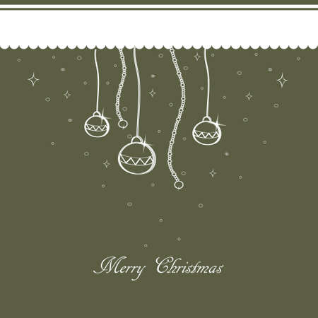 Gray Christmas background with Christmas ornaments  Vector EPS10のイラスト素材