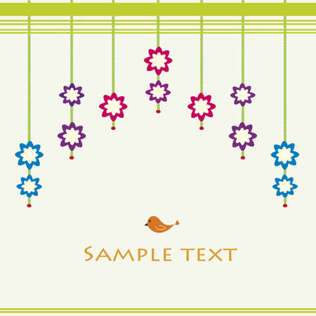 Spring background with colorful flowers  Vector EPS10のイラスト素材