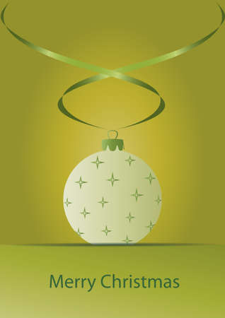 Green Christmas card with christmas ornament  Vector EPS10のイラスト素材