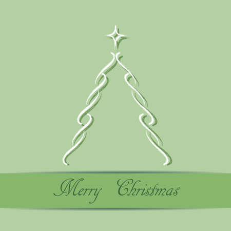 Christmas theme with Christmas tree on green background, のイラスト素材
