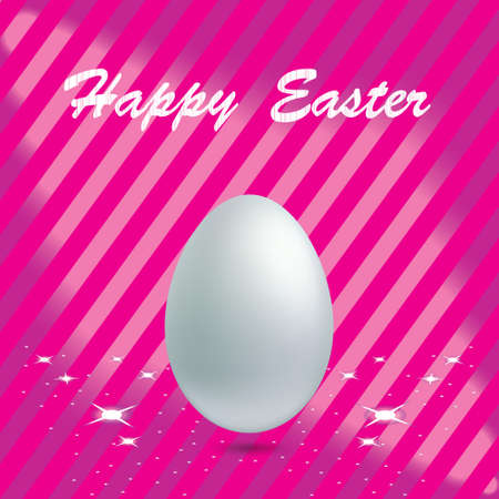 White Easter Egg in pink backgroundのイラスト素材