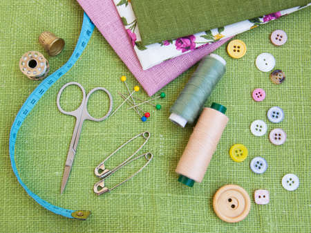 Accessory of the tailor - sewing background