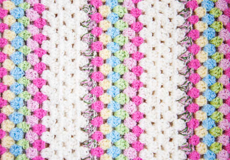 fragment of  Blanket made of granny Squares