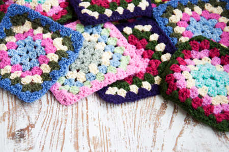 Knitted  Detail for Crochet Blankets - granny Squares