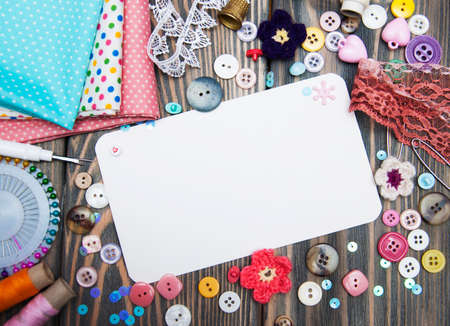 Accessory of the tailor - sewing background