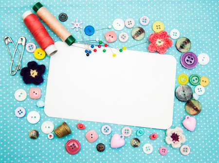 Accessory of the tailor - sewing background