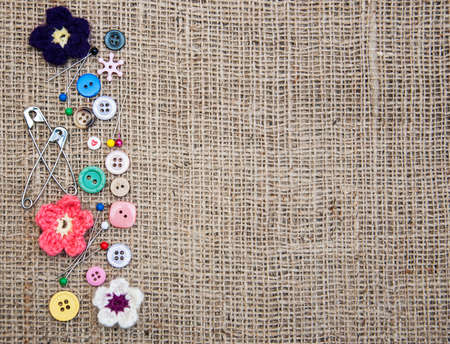 Accessory of the tailor - sewing backgroundの写真素材