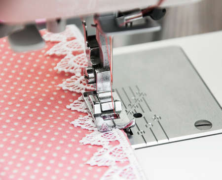 Close up of sewing machine - Sewing Machine Detailの写真素材